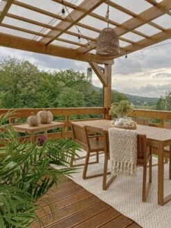 6 Seater Acacia Wood Garden Dining Set SASSARI -Cheap Furniture Store undef src sa picid 831177 type whitesh image