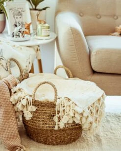 Set Of 2 Seagrass Baskets Natural AROWANA -Cheap Furniture Store undef src sa picid 831899 type whitesh image