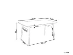 Dining Table 140 X 85 Cm Dark Wood VENTERA -Cheap Furniture Store undef src sa picid 832106 type whitesh image