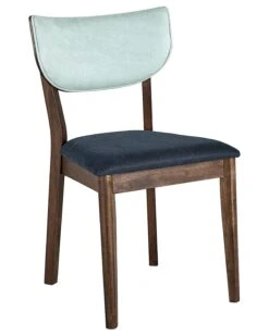 Set Of 2 Wooden Dining Chairs Dark Wood And Blue MOKA -Cheap Furniture Store undef src sa picid 832129 type whitesh image