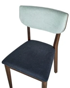 Set Of 2 Wooden Dining Chairs Dark Wood And Blue MOKA -Cheap Furniture Store undef src sa picid 832132 type whitesh image