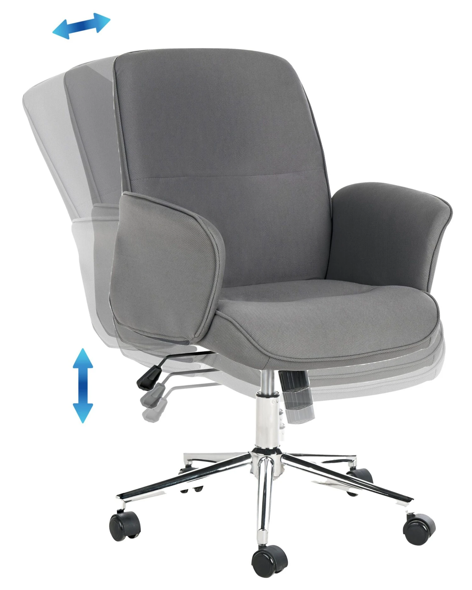 Swivel Office Chair Grey RAVISHING - Image 7