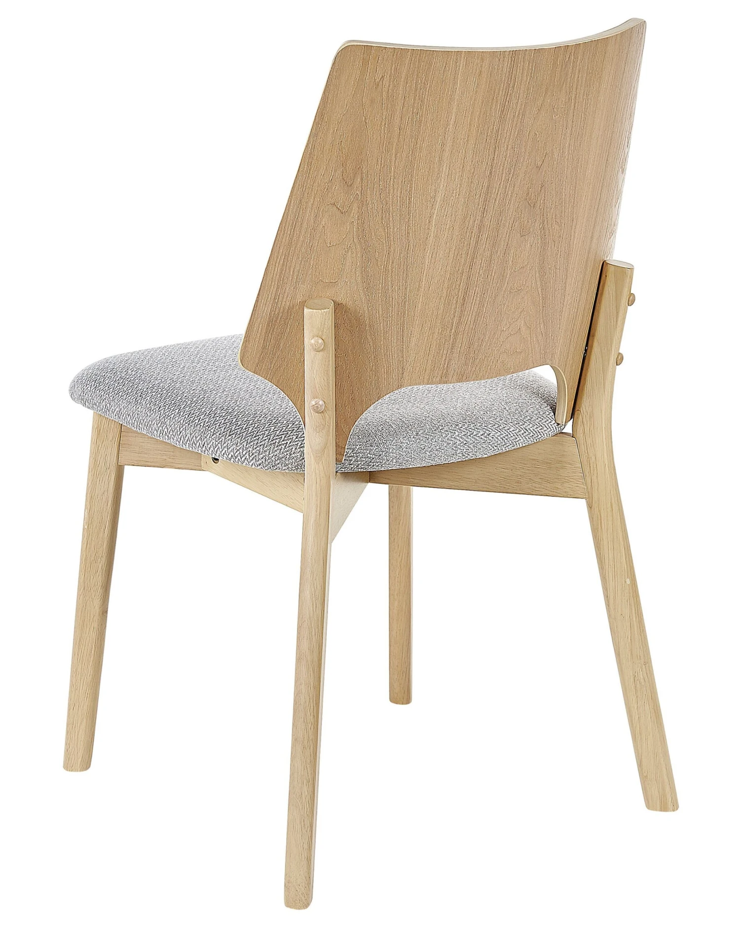 Set Of 2 Dining Chairs Light Wood And Grey ABEE - Image 6