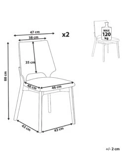 Set Of 2 Dining Chairs Dark Wood And Grey ABEE -Cheap Furniture Store undef src sa picid 837218 type whitesh image