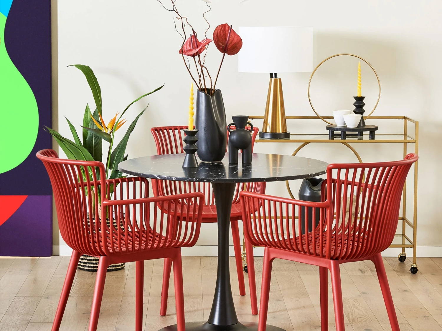 Round Dining Table ⌀ 90 Cm Black BOCA - Image 6