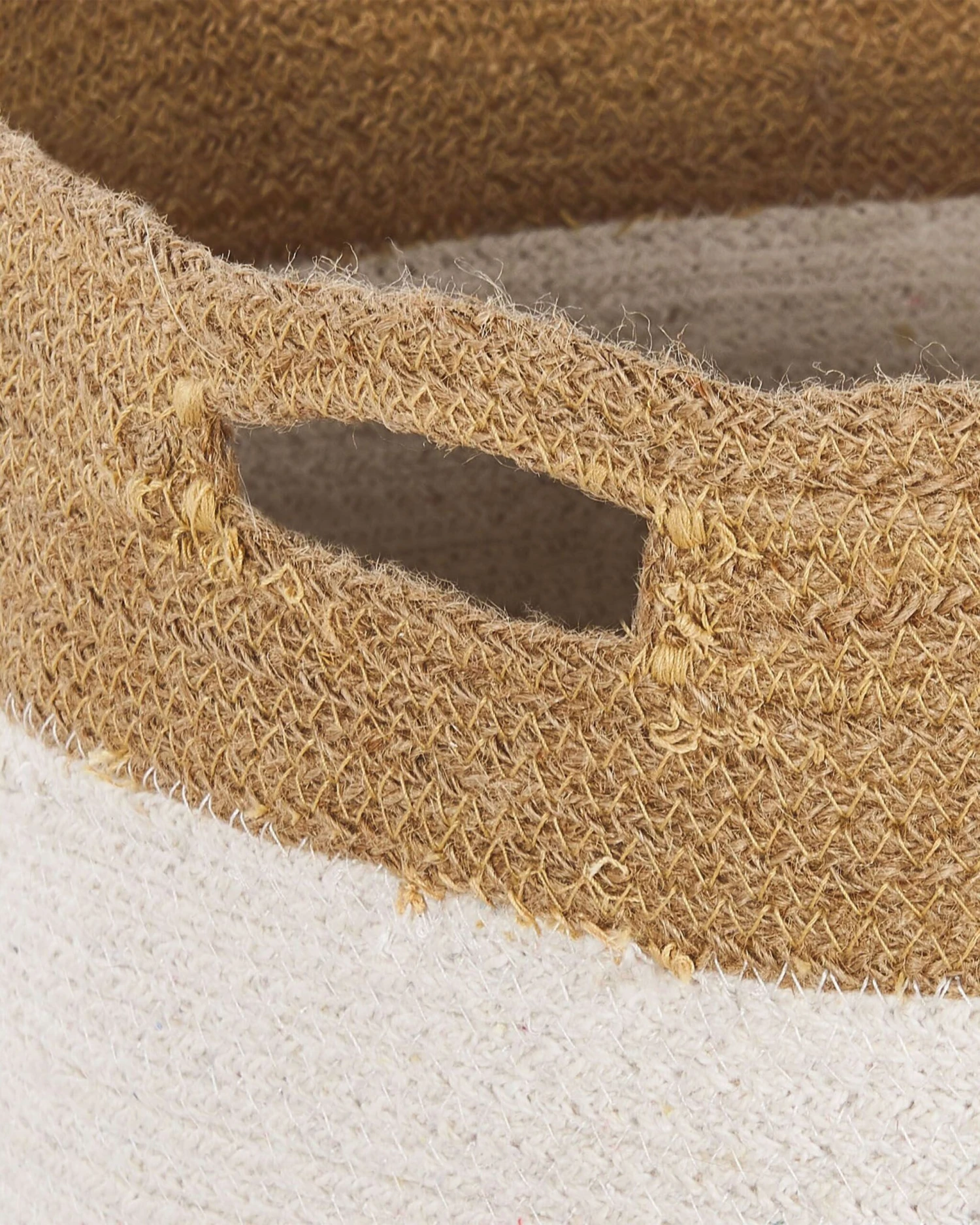 Set Of 2 Cotton Baskets White And Beige KARDH 8 Set Of 2 Cotton Baskets White And Beige KARDH - Image 6