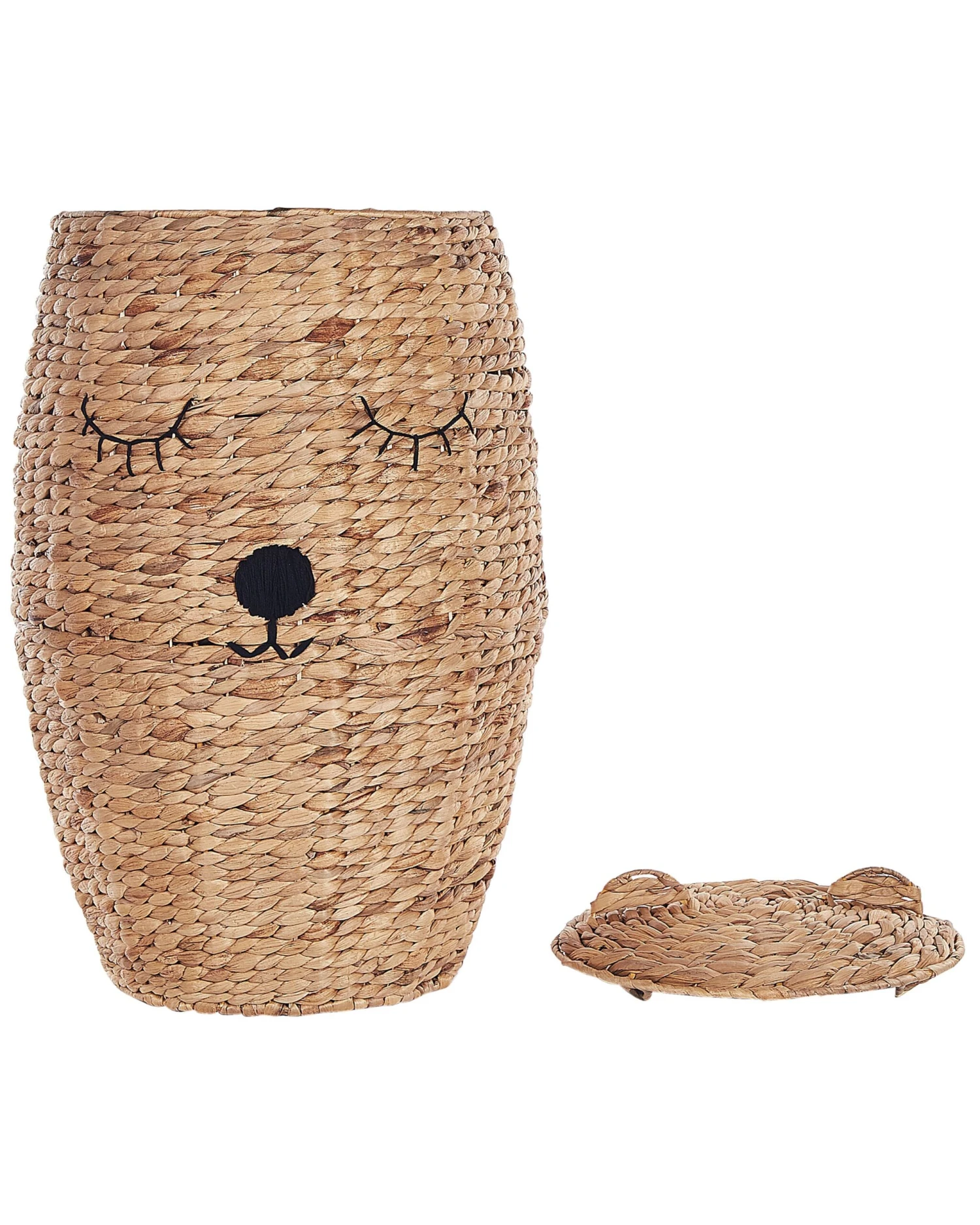 Water Hyacinth Wicker Bear Basket Natural SAMBUR - Image 5