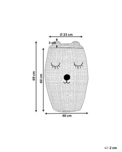 Water Hyacinth Wicker Bear Basket Natural SAMBUR -Cheap Furniture Store undef src sa picid 838175 type whitesh image