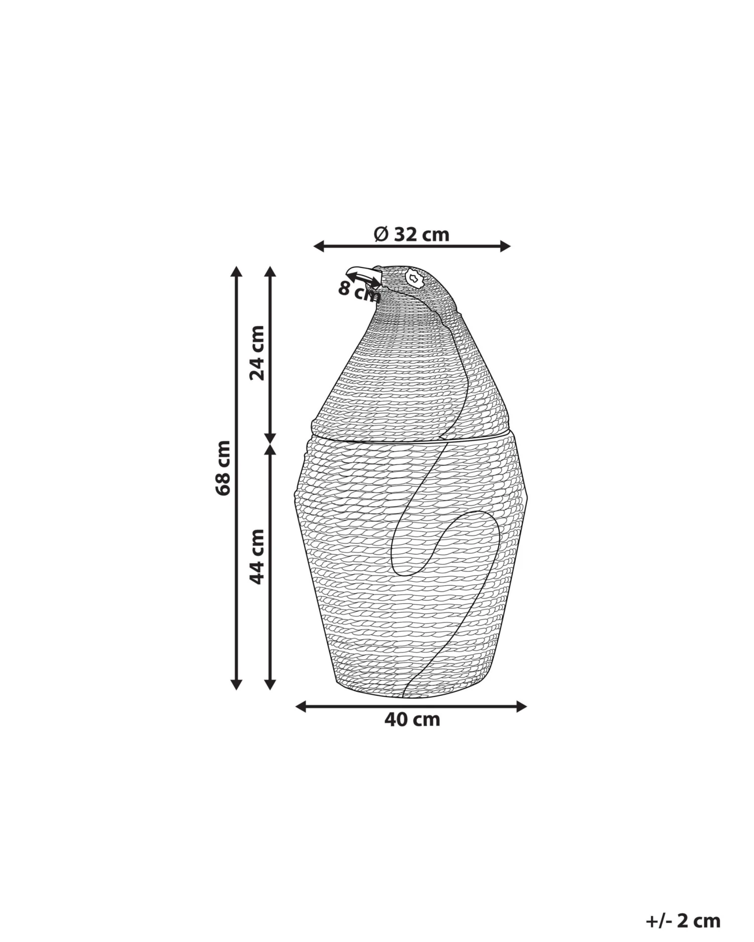 Water Hyacinth Wicker Penguin Basket Natural HADZABE - Image 7