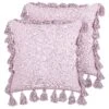 Set Of 2 Cotton Cushions With Tassels 45 X 45 Cm Pink LYNCHIS -Cheap Furniture Store undef src sa picid 838718 type whitesh image
