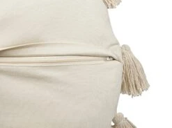 Set Of 2 Cotton Cushions With Tassels ⌀ 45 Cm Beige MADIA -Cheap Furniture Store undef src sa picid 838732 type whitesh image