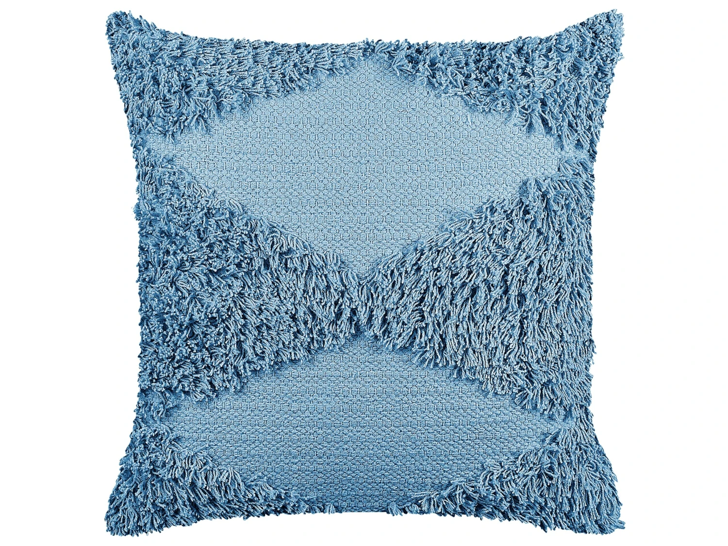 Set Of 2 Tufted Cotton Cushions 45 X 45 Cm Blue RHOEO - Image 3