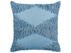 Tufted Cotton Cushion 45 X 45 Cm Blue RHOEO