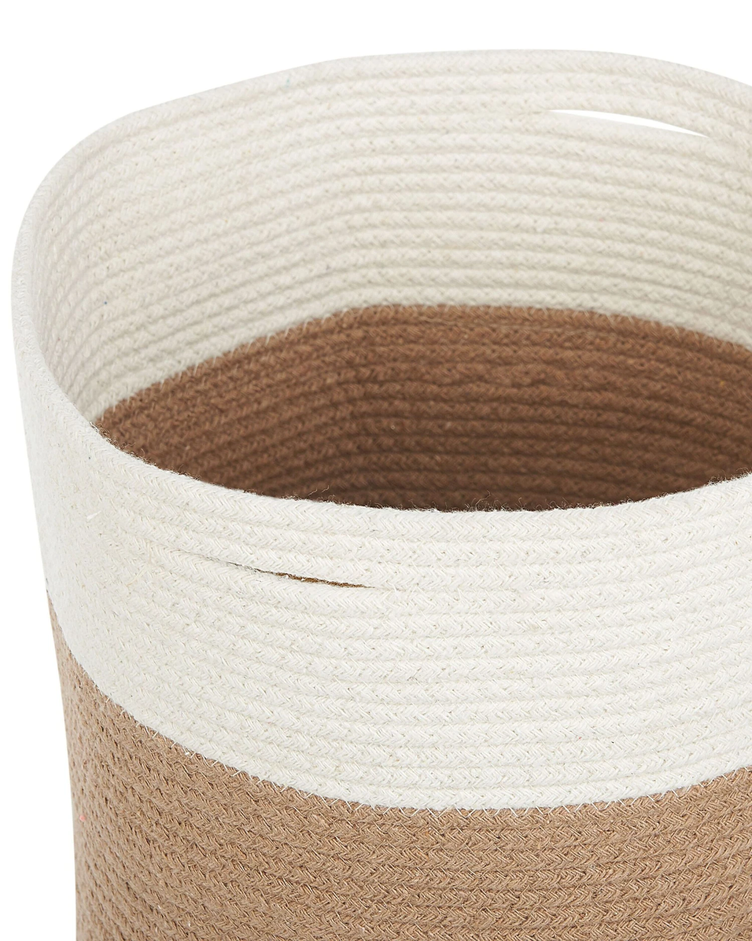 Cotton Basket Beige And White ARDESEN 4 Cotton Basket Beige And White ARDESEN - Image 3