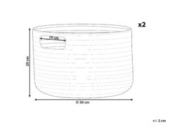 Set Of 2 Cotton Baskets Pink CHINIOT -Cheap Furniture Store undef src sa picid 840577 type whitesh image