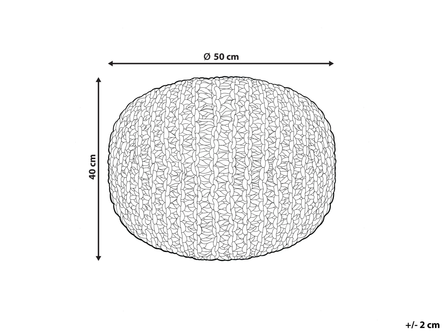 Jute Pouffe 50 X 40 Cm Pink DUKI - Image 5