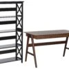 Home Office Set Dark Wood And Black FOSTER/SHESLAY -Cheap Furniture Store undef src sa picid 843133 type whitesh image