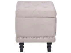 Velvet Footstool With Storage Salmon Pink LORETTO -Cheap Furniture Store undef src sa picid 844083 type whitesh image