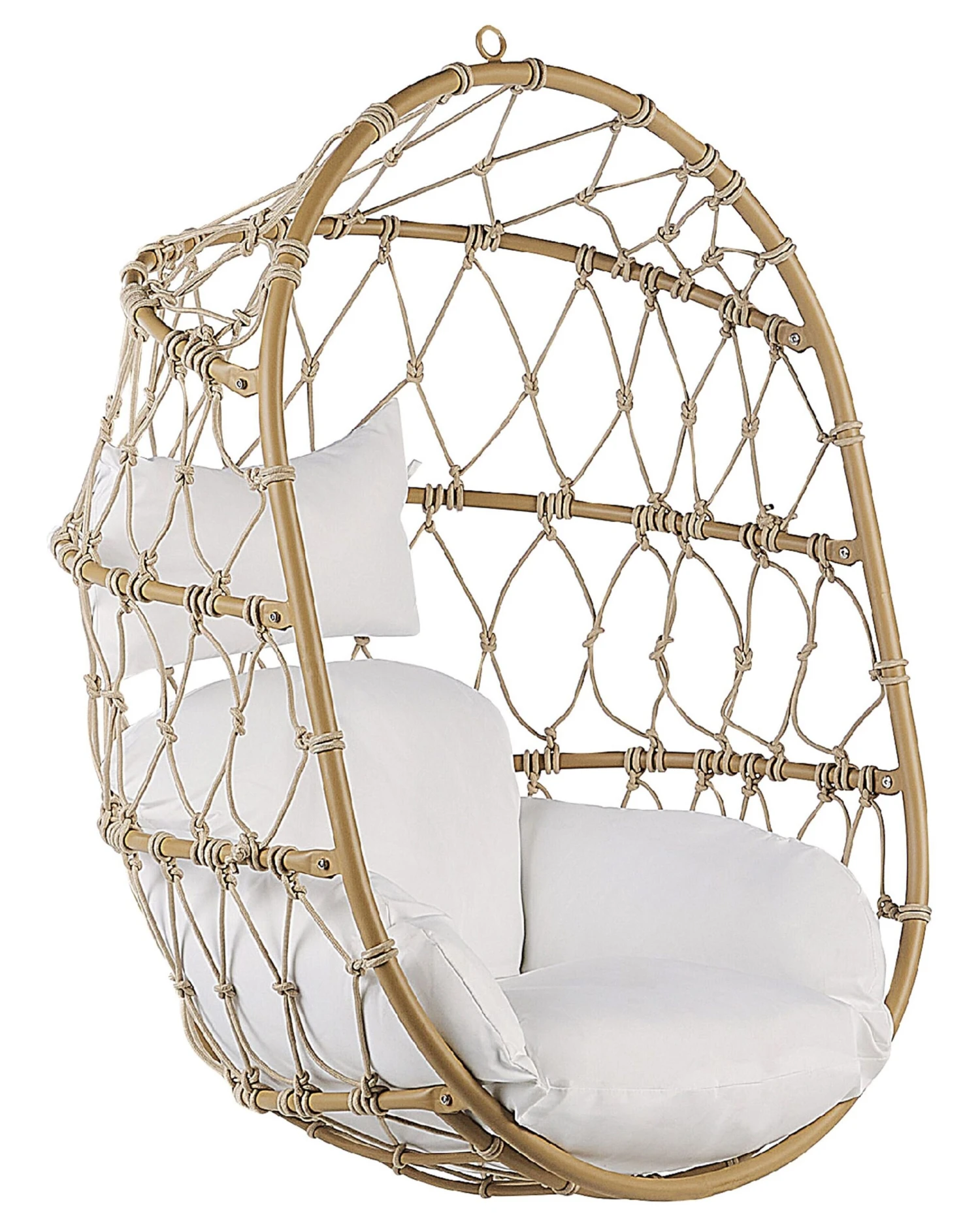 Hanging Chair With Stand Beige ADRIA 8 Hanging Chair With Stand Beige ADRIA - Image 6