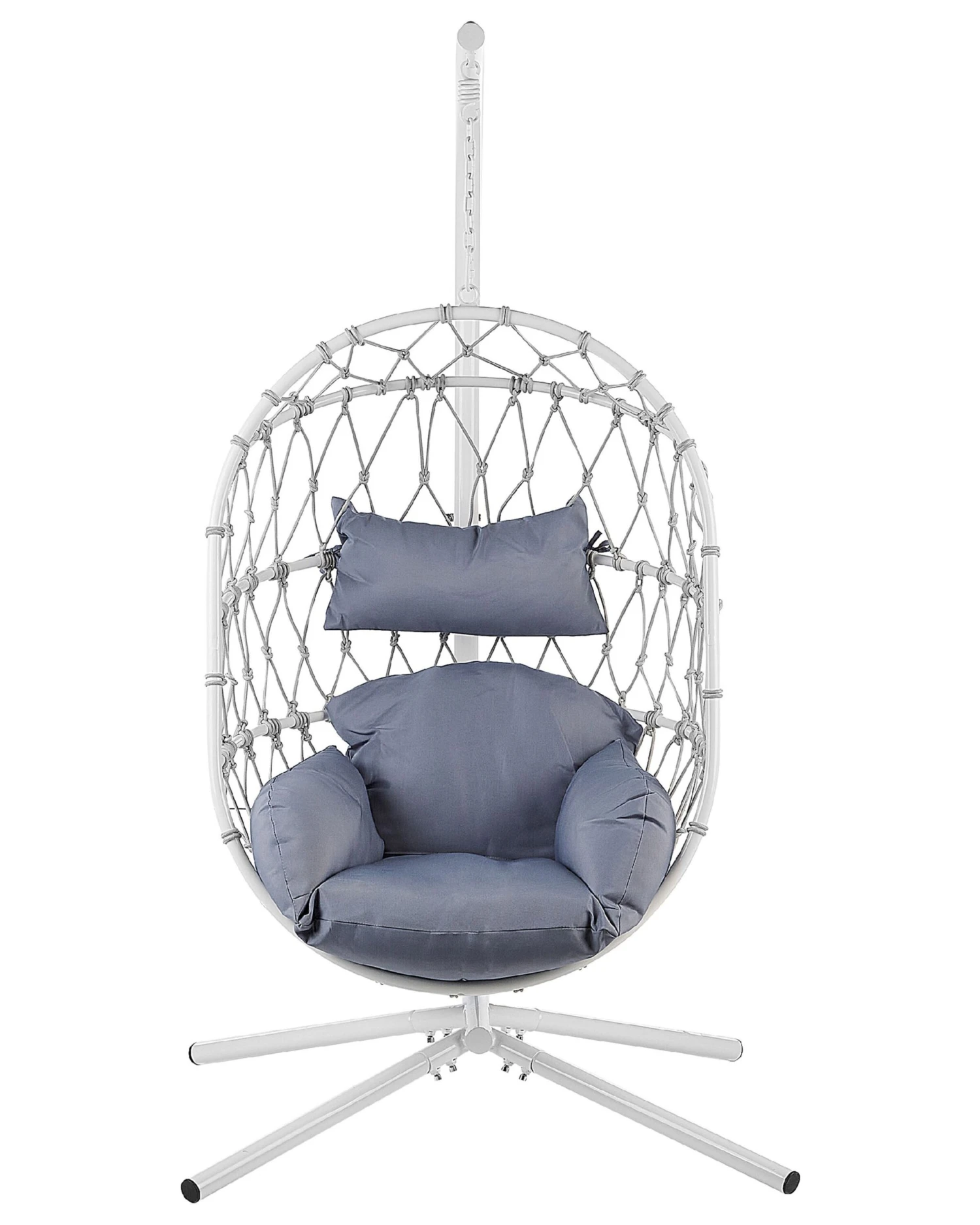 Hanging Chair With Stand White ADRIA - Image 4