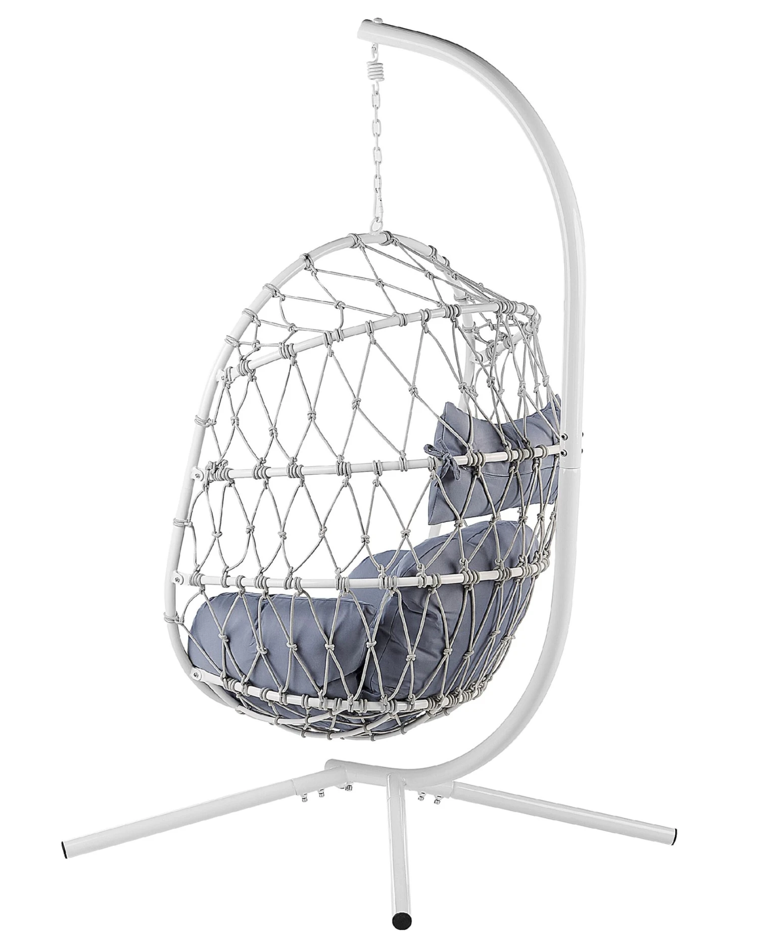 Hanging Chair With Stand White ADRIA - Image 5