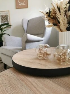 Set Of 2 Coffee Tables Light Wood With Black MELODY Big And Medium -Cheap Furniture Store undef src sa picid 844582 type whitesh image