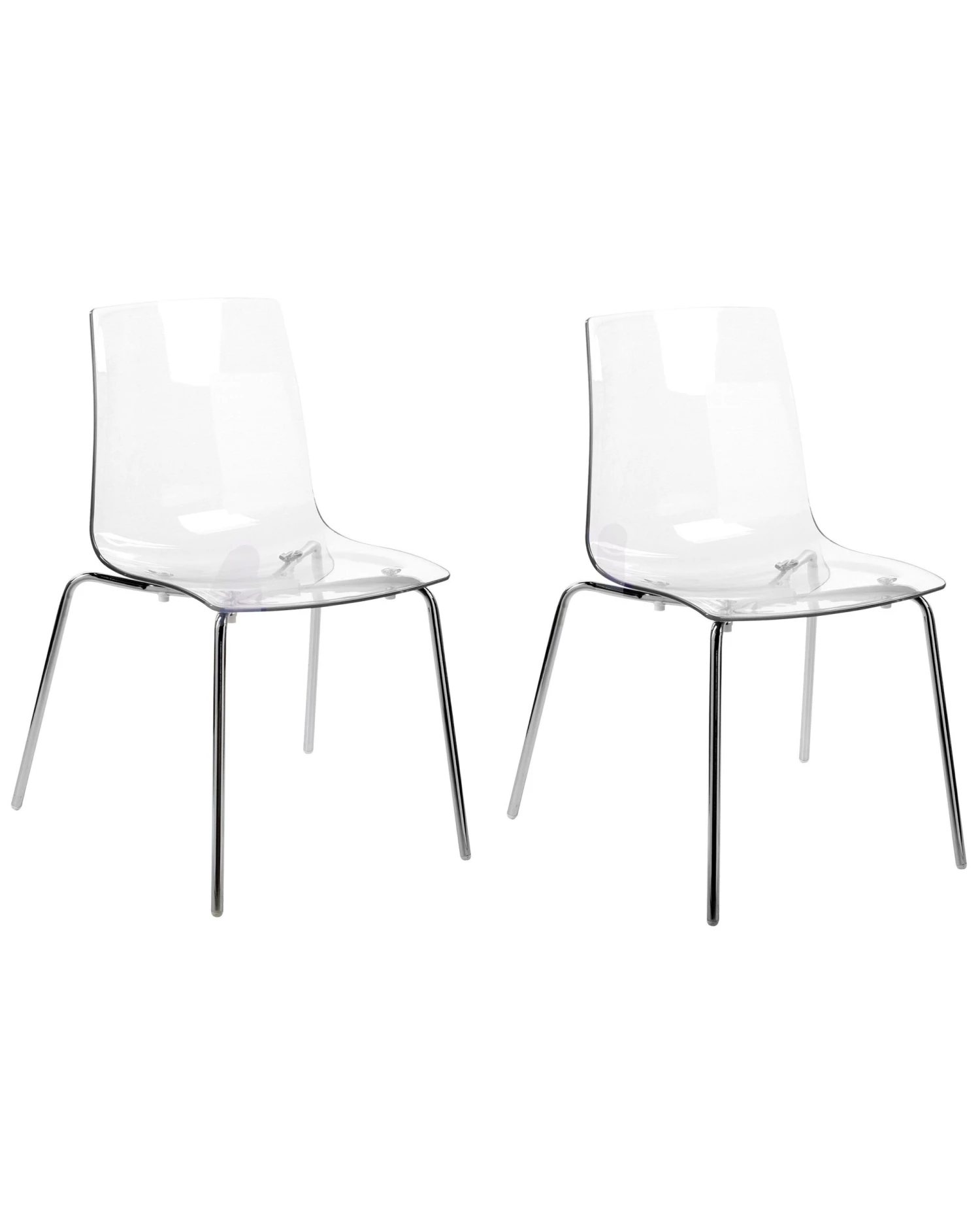 Set Of 2 Dining Chairs Transparent SILERTON