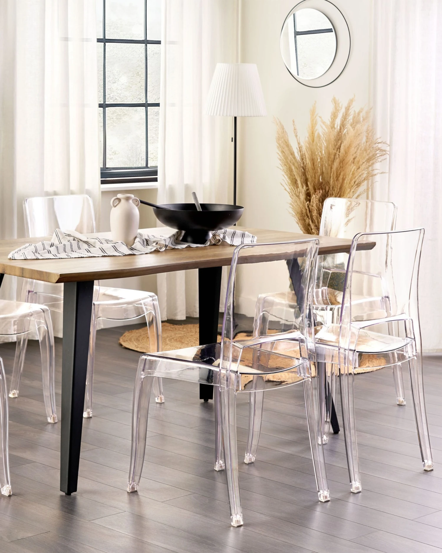 Set Of 2 Dining Chairs Transparent WESTBRIDGE 4 Set Of 2 Dining Chairs Transparent WESTBRIDGE - Image 2