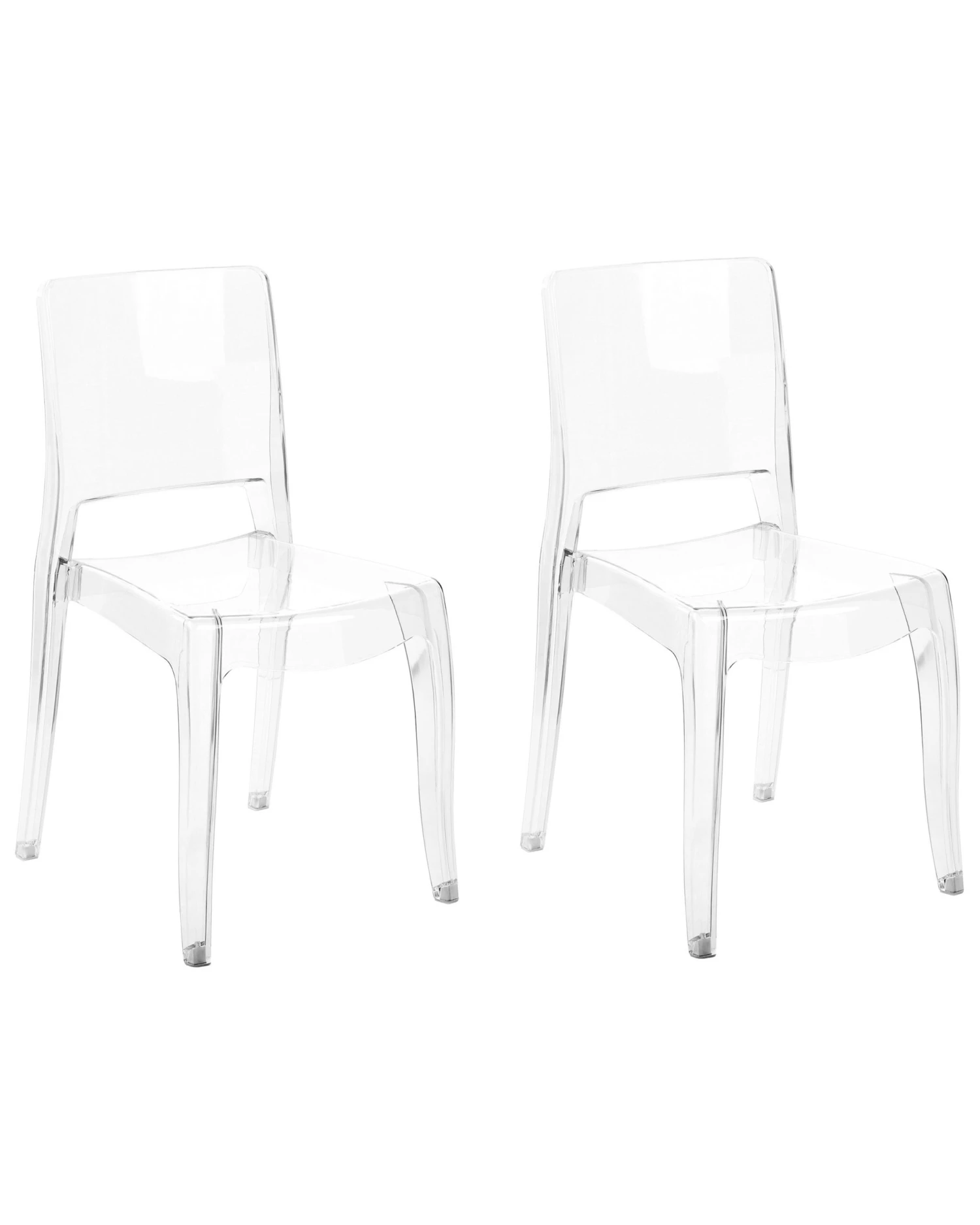 Set Of 2 Dining Chairs Transparent WESTBRIDGE 3 Set Of 2 Dining Chairs Transparent WESTBRIDGE