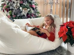 Large Bean Bag 140 X 180 Cm Light Beige FUZZY -Cheap Furniture Store undef src sa picid 844735 type whitesh image