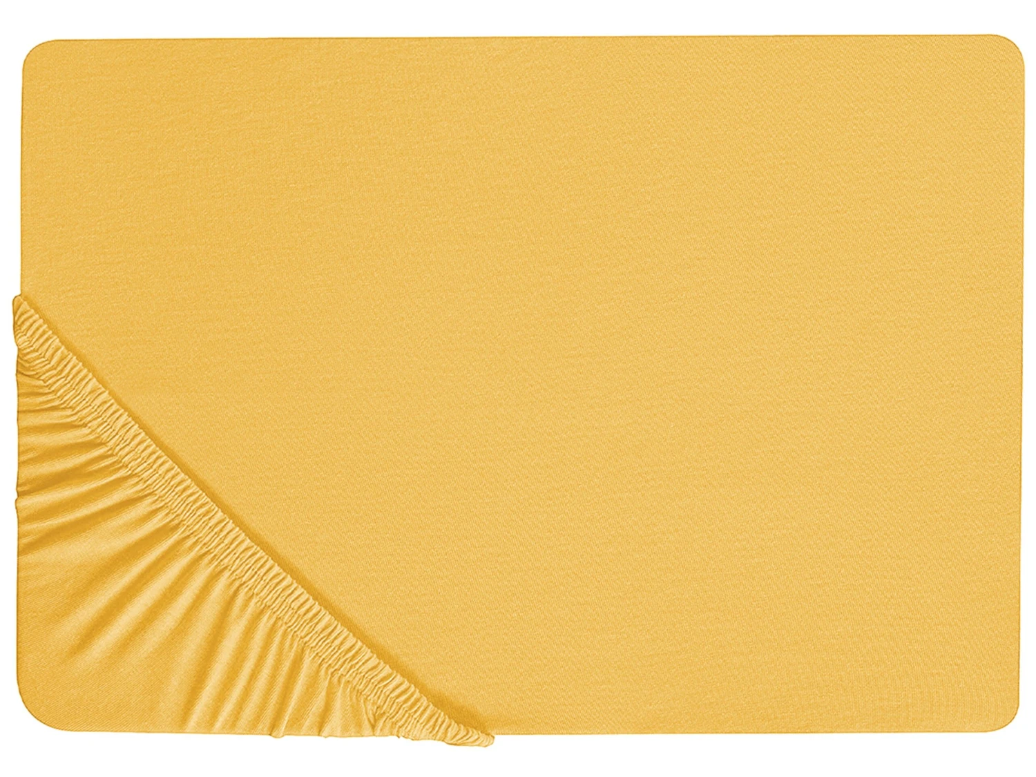 Cotton Fitted Sheet Mustard JANBU Various Sizes 3 Cotton Fitted Sheet Mustard JANBU Various Sizes