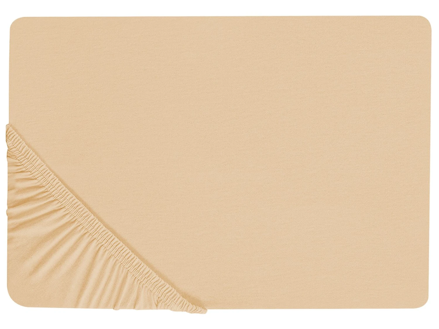 Cotton Fitted Sheet Light Brown JANBU Various Sizes