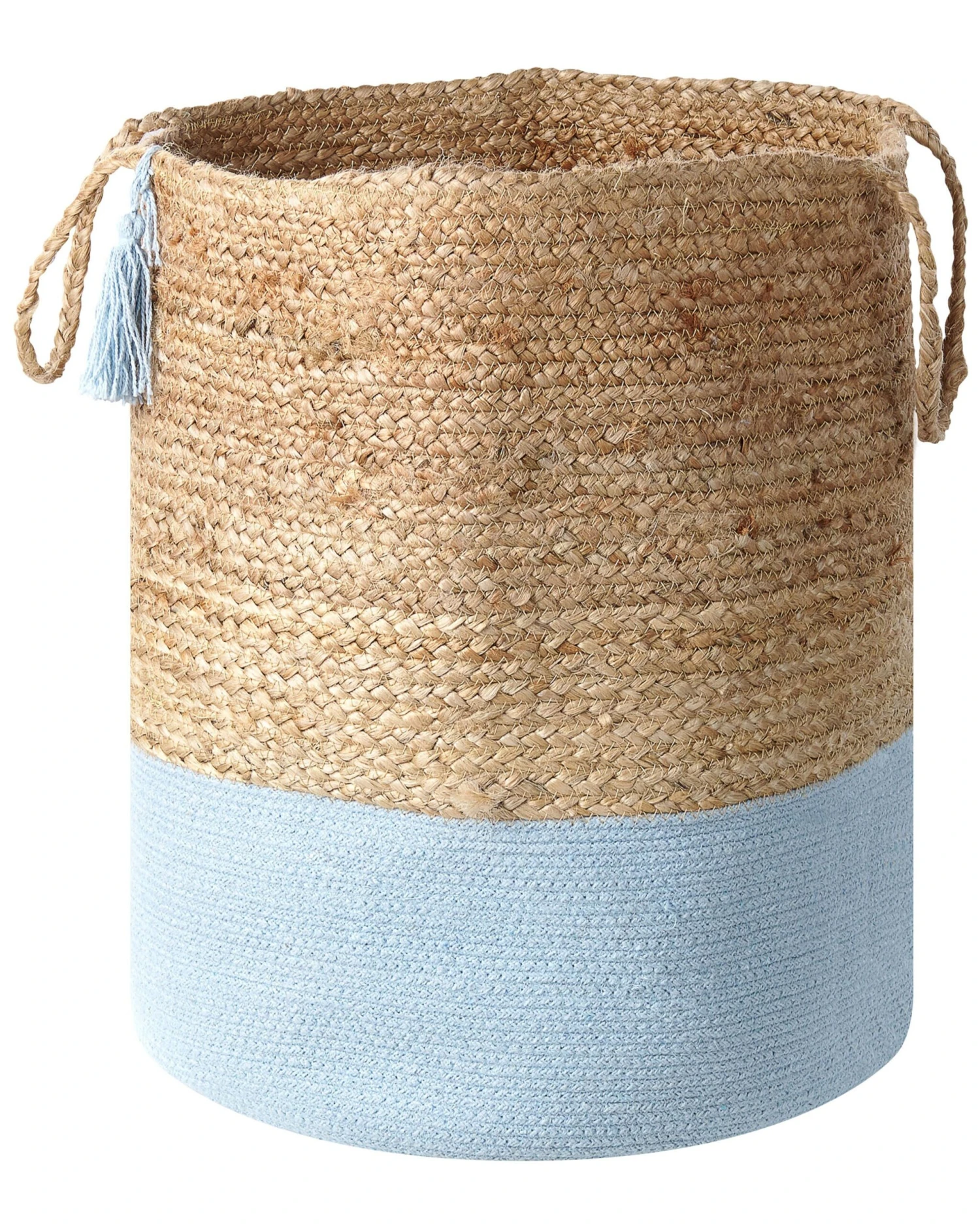 Set Of 2 Jute Baskets Blue And Beige GAJAR - Image 3
