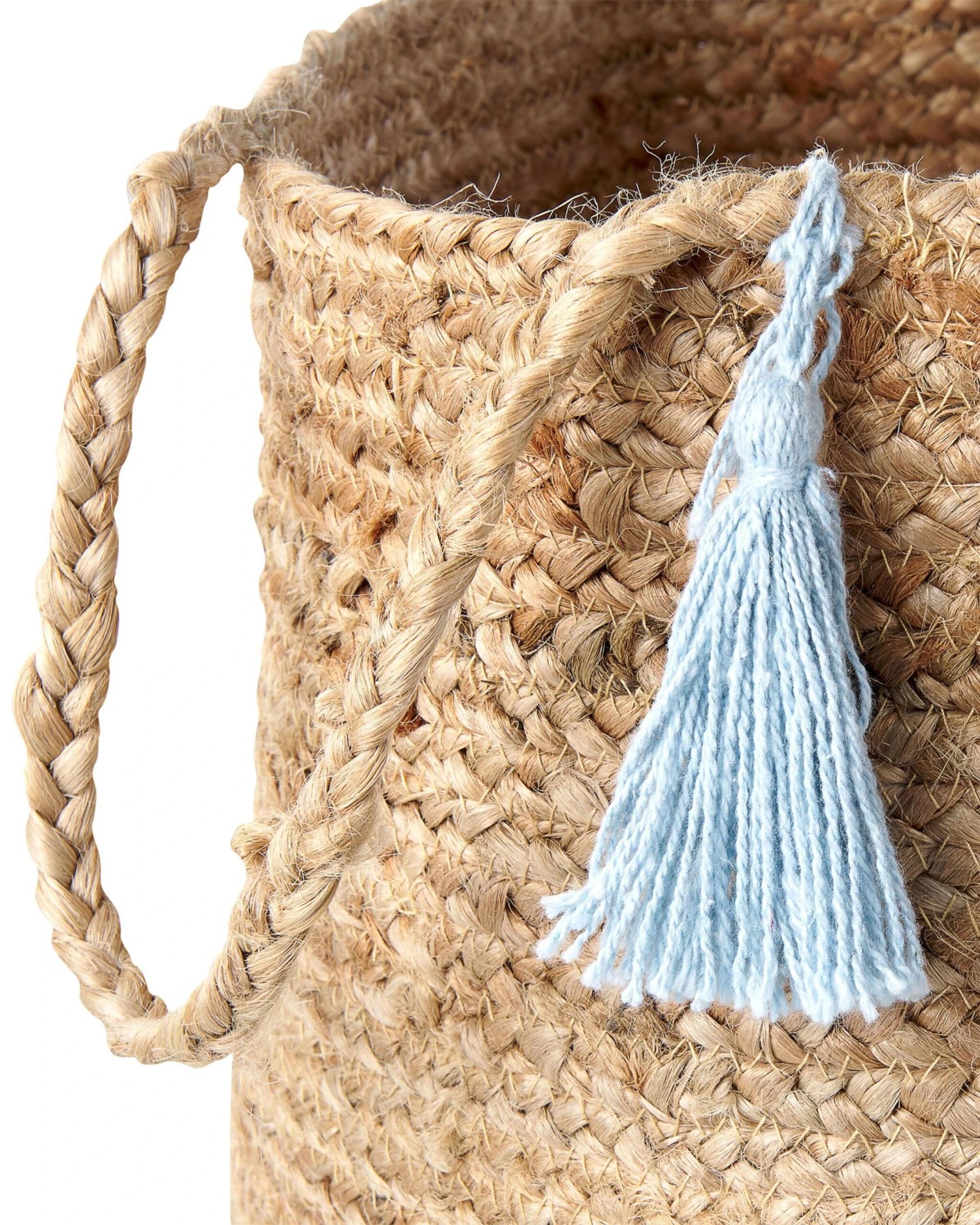 Set Of 2 Jute Baskets Blue And Beige GAJAR - Image 5