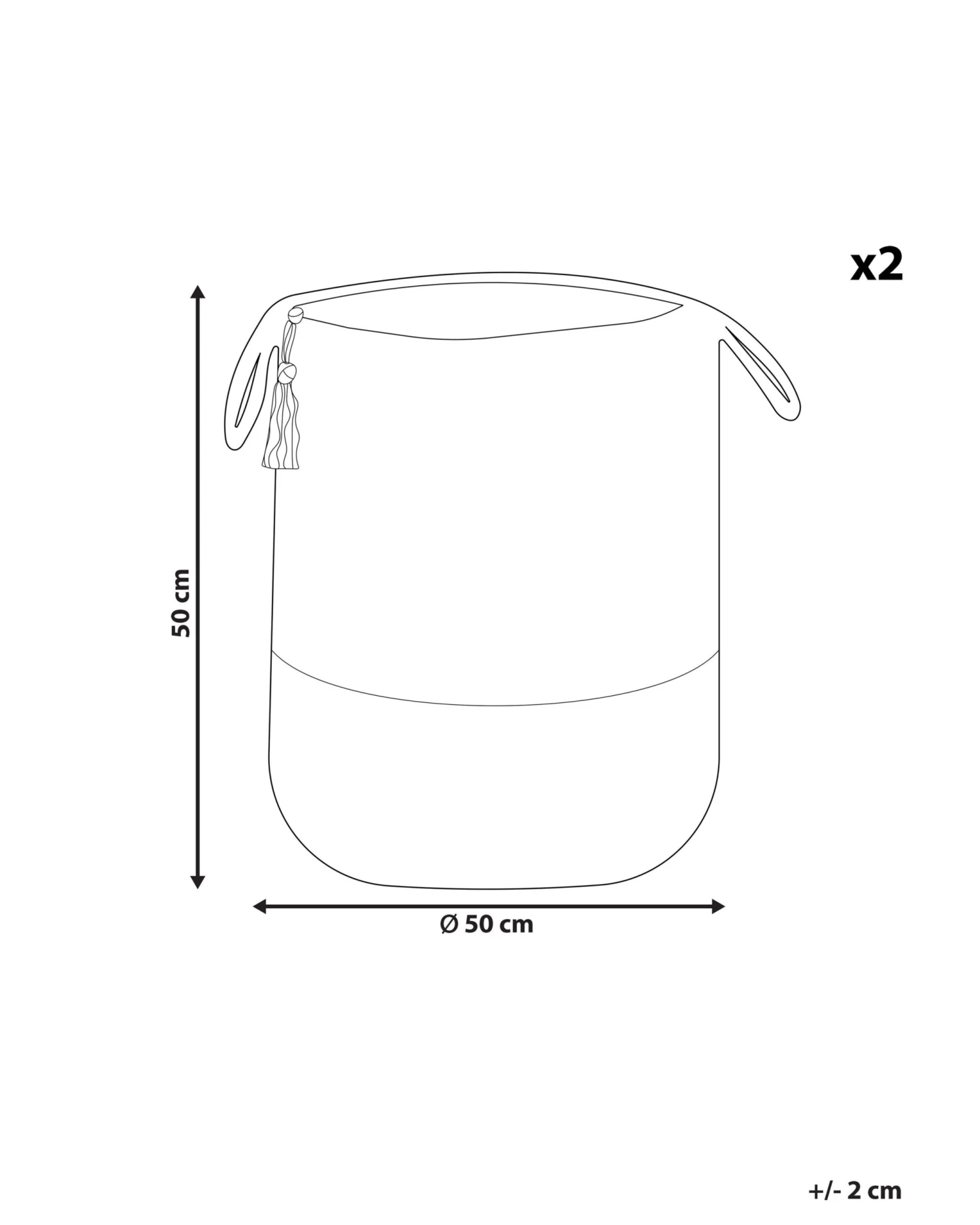 Set Of 2 Jute Baskets Blue And Beige GAJAR - Image 7