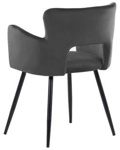 Set Of 2 Velvet Dining Chairs Dark Grey SANILAC -Cheap Furniture Store undef src sa picid 847074 type whitesh image