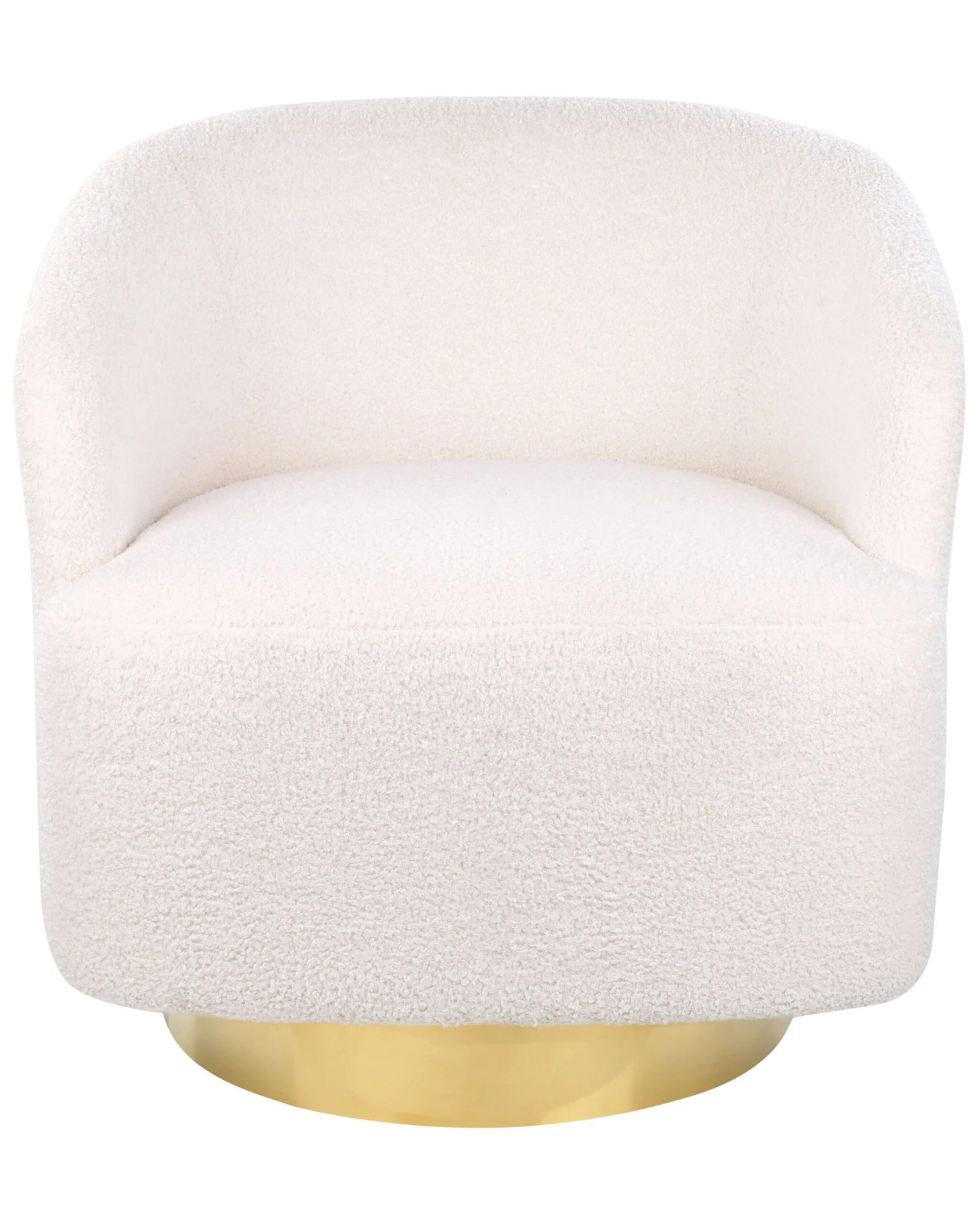 Boucle Armchair White LAVIK - Image 3