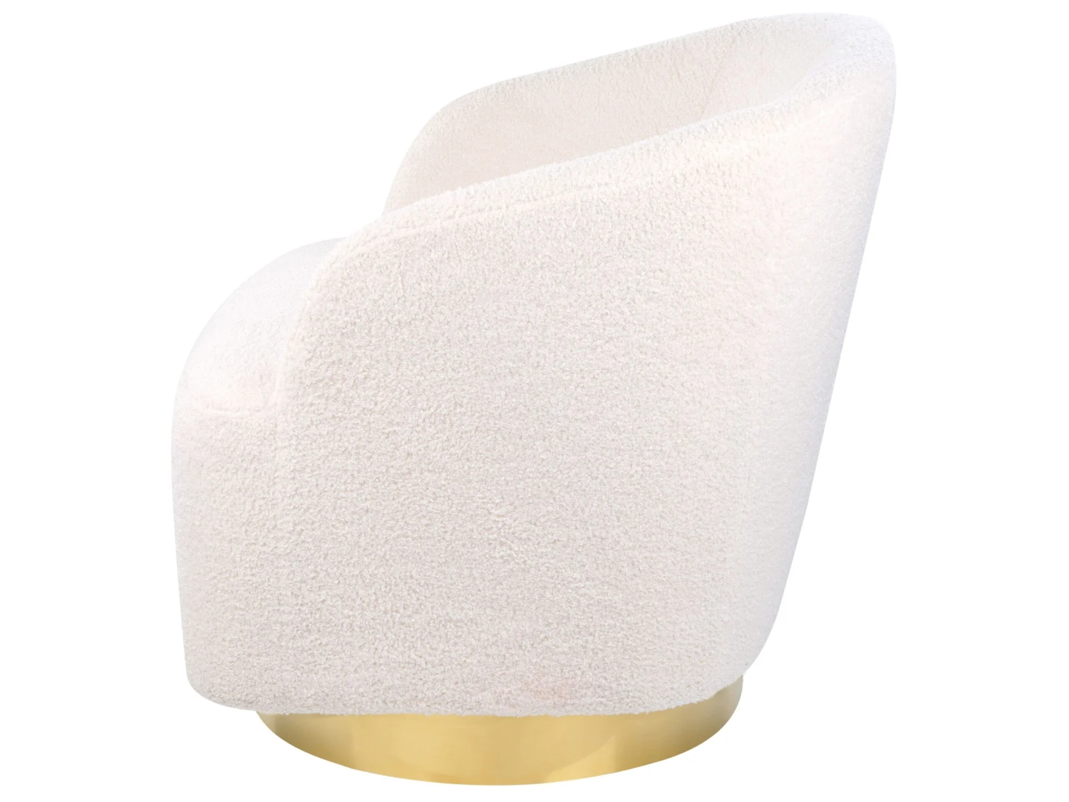 Boucle Armchair White LAVIK - Image 5