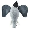Plush Animal Head Wall Décor Elephant Grey BADOU -Cheap Furniture Store undef src sa picid 848225 type whitesh image