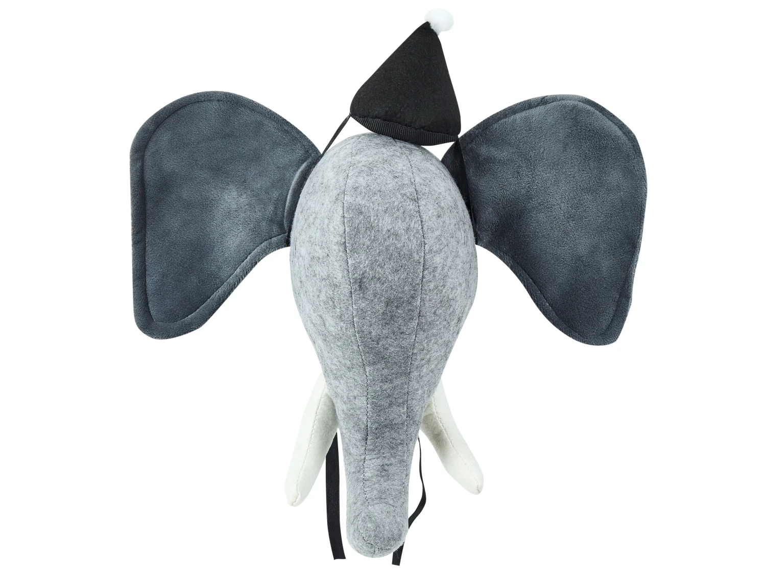 Plush Animal Head Wall Décor Elephant Grey BADOU