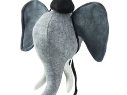 Plush Animal Head Wall Décor Elephant Grey BADOU -Cheap Furniture Store undef src sa picid 848228 type whitesh image