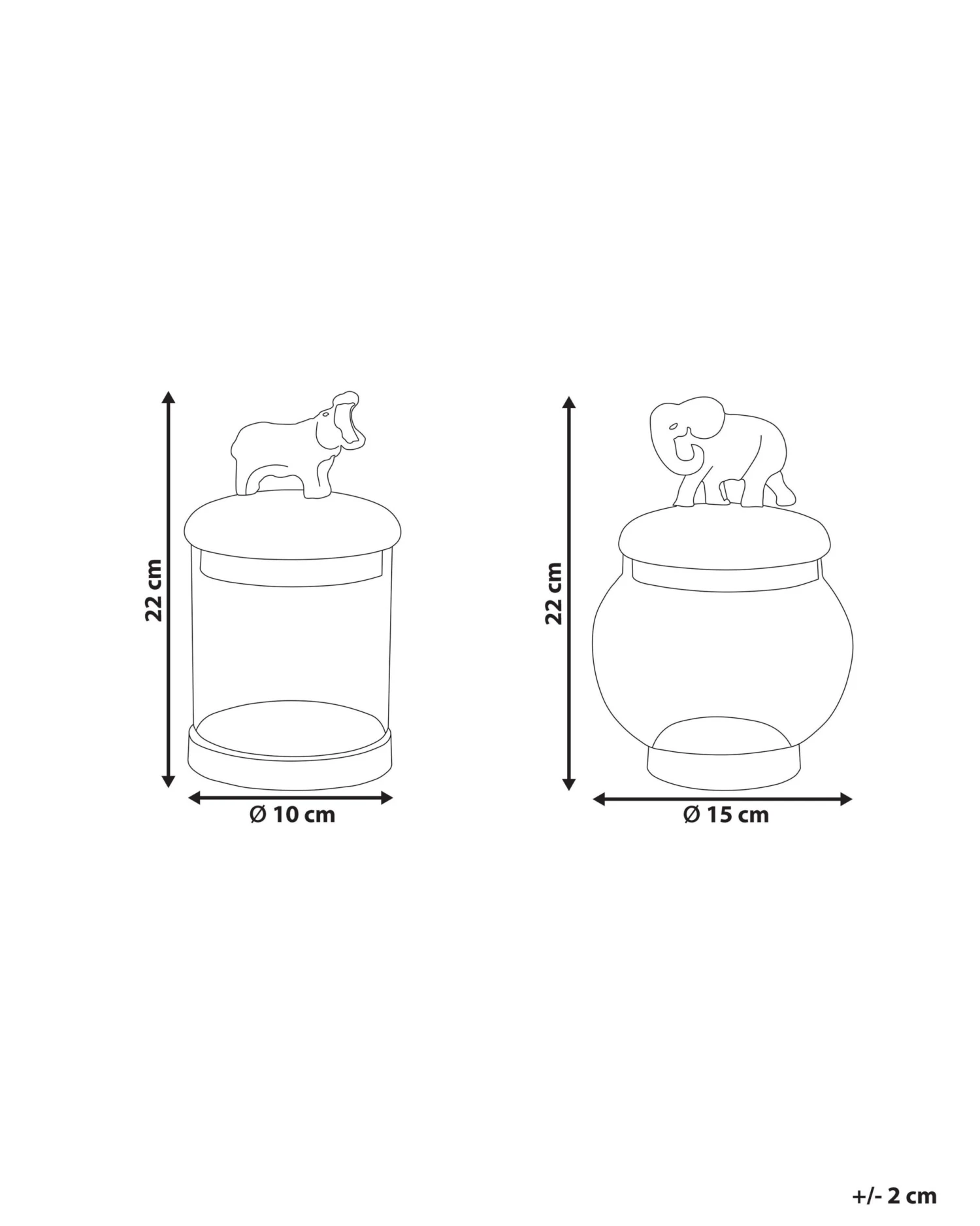 Set Of 2 Decorative Containers Gold And Silver LAKI - Image 9