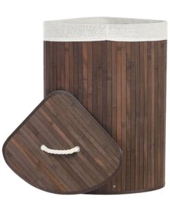 Bamboo Basket With Lid Dark Wood MATARA -Cheap Furniture Store undef src sa picid 849004 type whitesh image