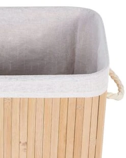 Bamboo Basket With Lid Light Wood KOMARI -Cheap Furniture Store undef src sa picid 849027 type whitesh image