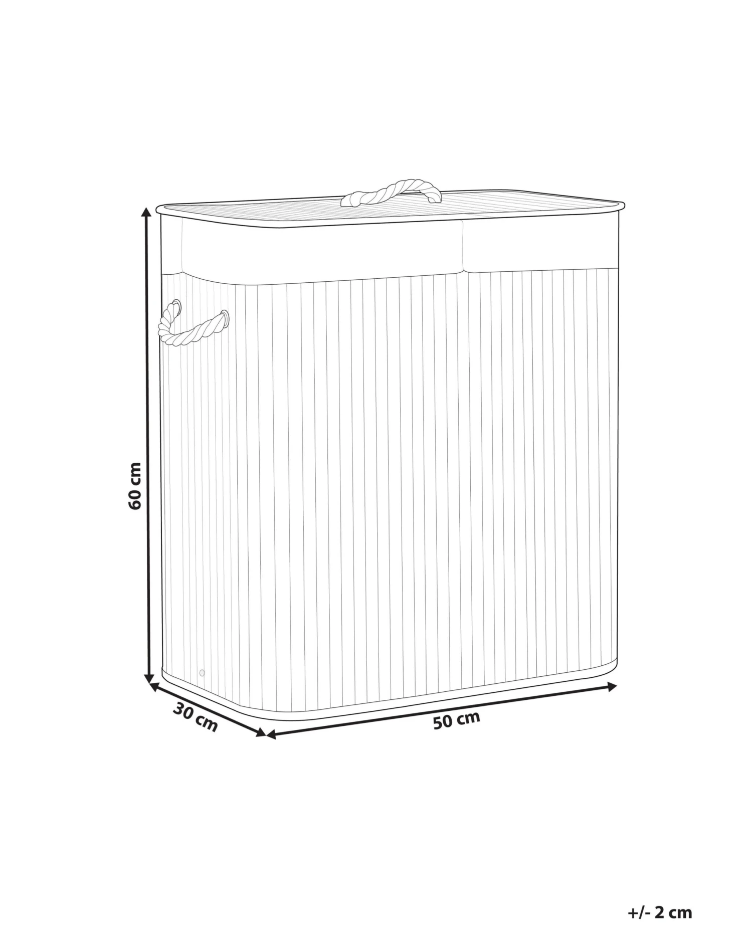 Bamboo Basket With Lid Light Wood KANDY - Image 7