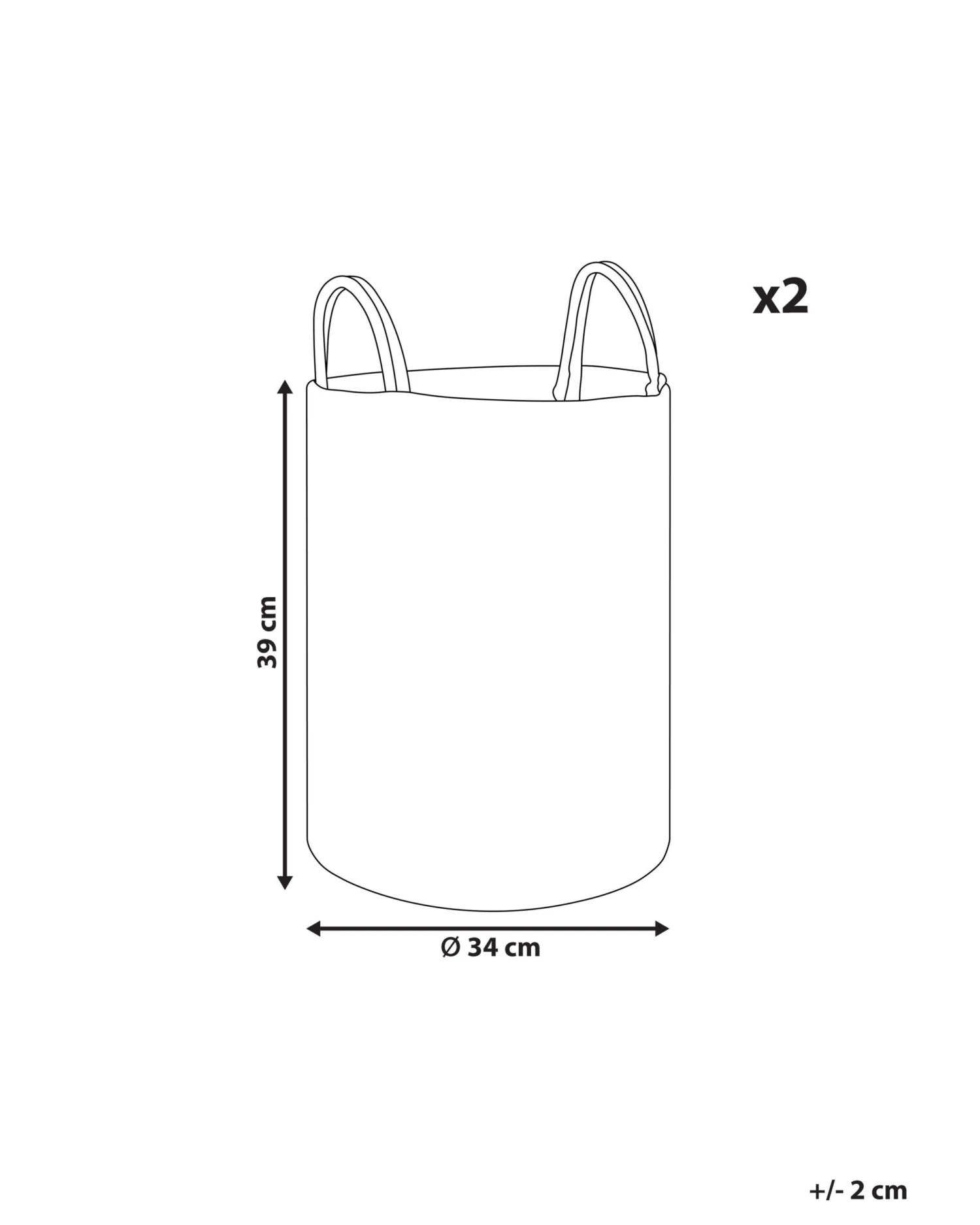 Set Of 2 Cotton Baskets Black SARYK - Image 7