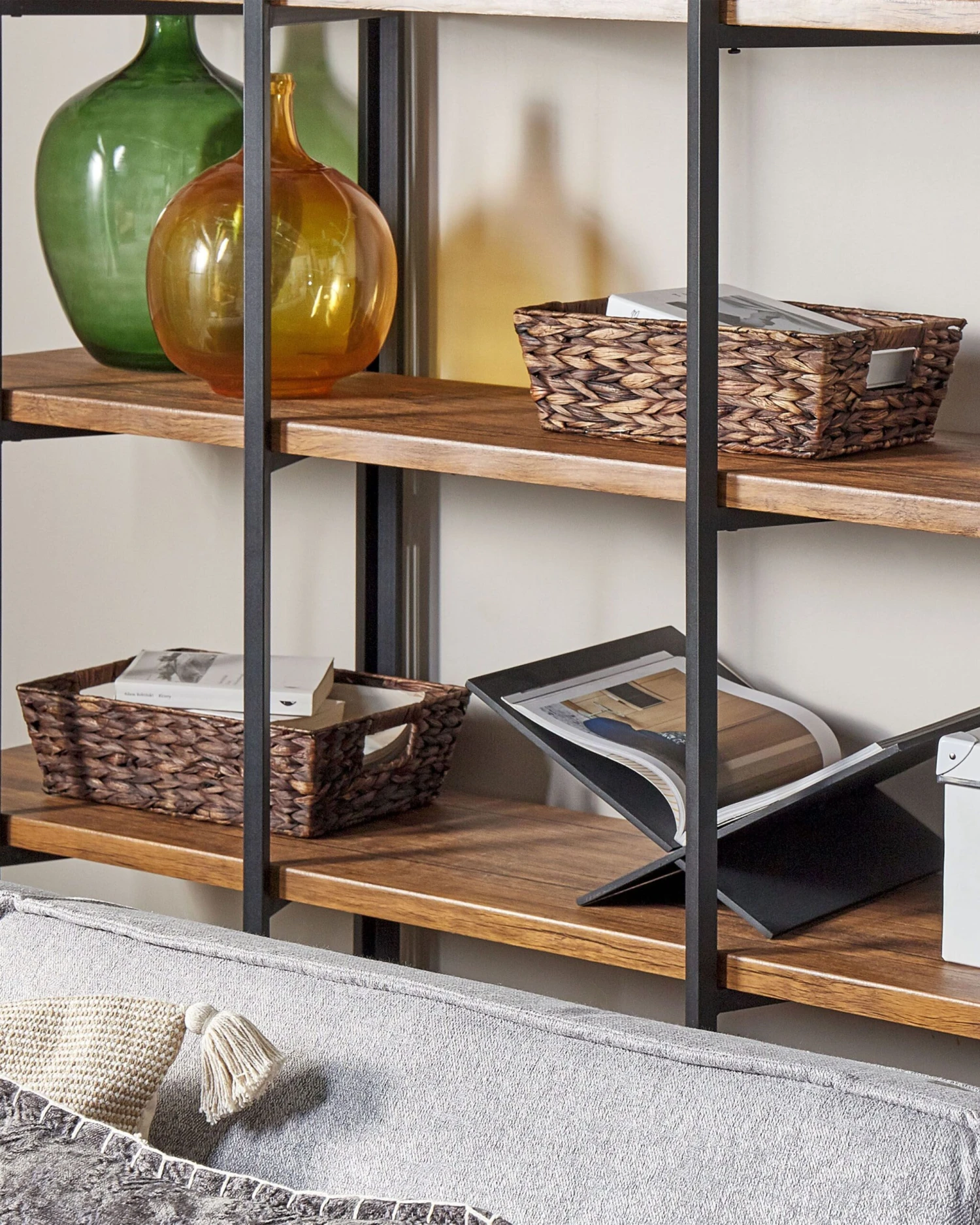 Set Of 2 Water Hyacinth Baskets Brown PANDZ - Image 2