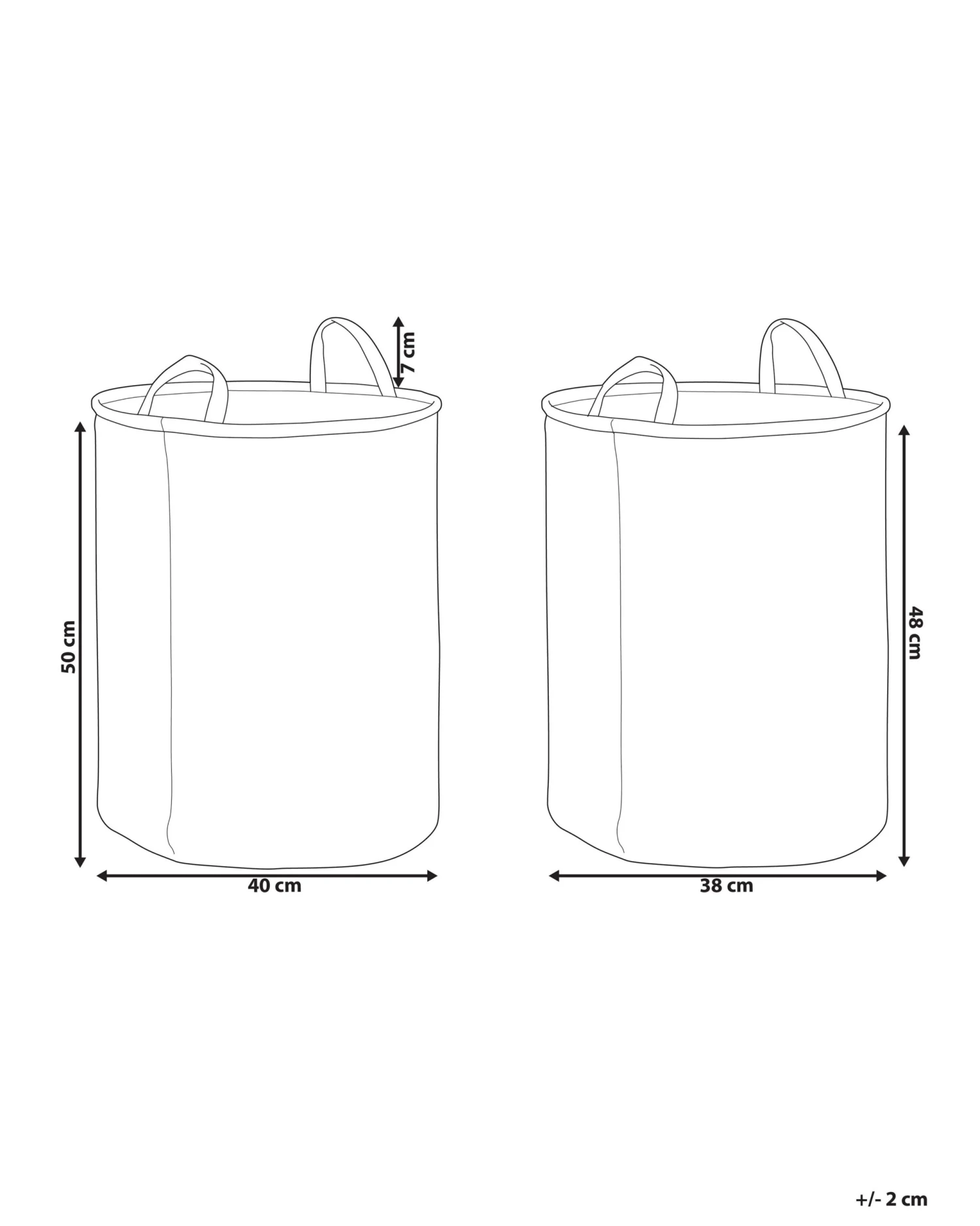 Set Of 2 Fabric Baskets Beige SAMTI 11 Set Of 2 Fabric Baskets Beige SAMTI - Image 9