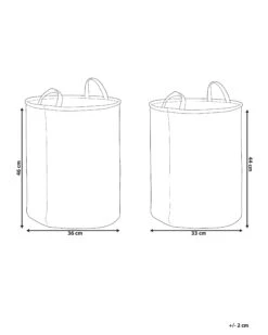 Set Of 2 Fabric Baskets Light White ARCHA -Cheap Furniture Store undef src sa picid 849683 type whitesh image