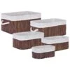 Set Of 5 Bamboo Baskets Dark Wood TALPE -Cheap Furniture Store undef src sa picid 849927 type whitesh image